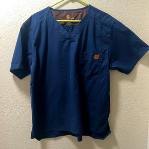 Carhartt Navy Blue Size L Scrub Top